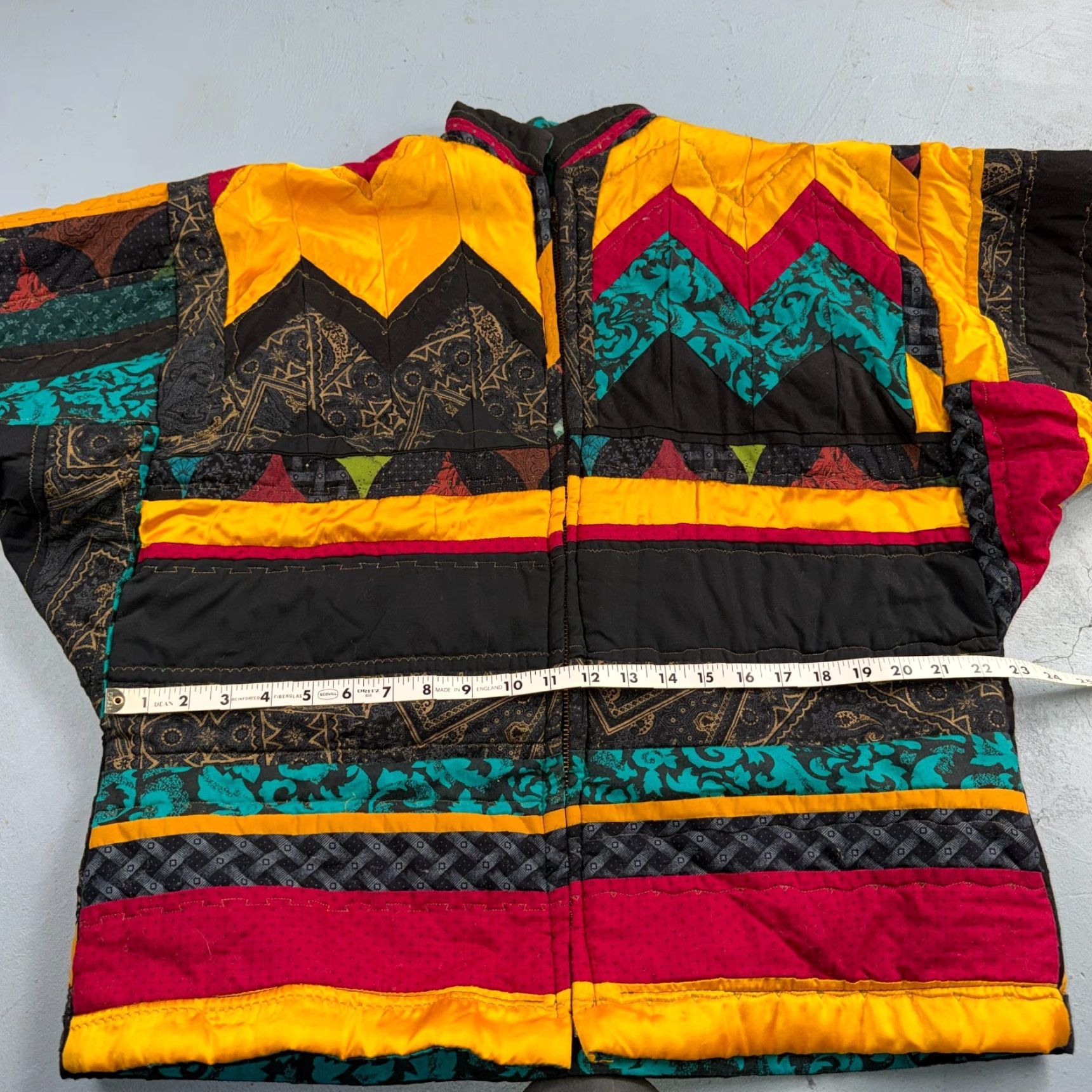Vintage VINTAGE Hand Made Fashion 60s 70s Talon Ski Jacket Crazy Patterns One of a Kind Men's Ski Jacket Black NS? Size US L / EU 52-54 / 3 - 5 Thumbnail