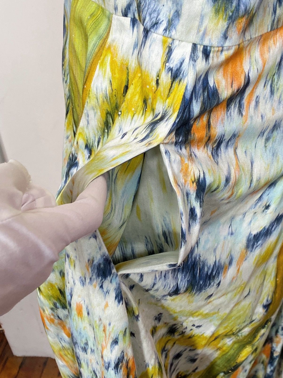 Oscar De La Renta Oscar de la Renta Halter Abstract Maxi Dress size 12 Size XL / US 12-14 / IT 48-50 - 13 Thumbnail