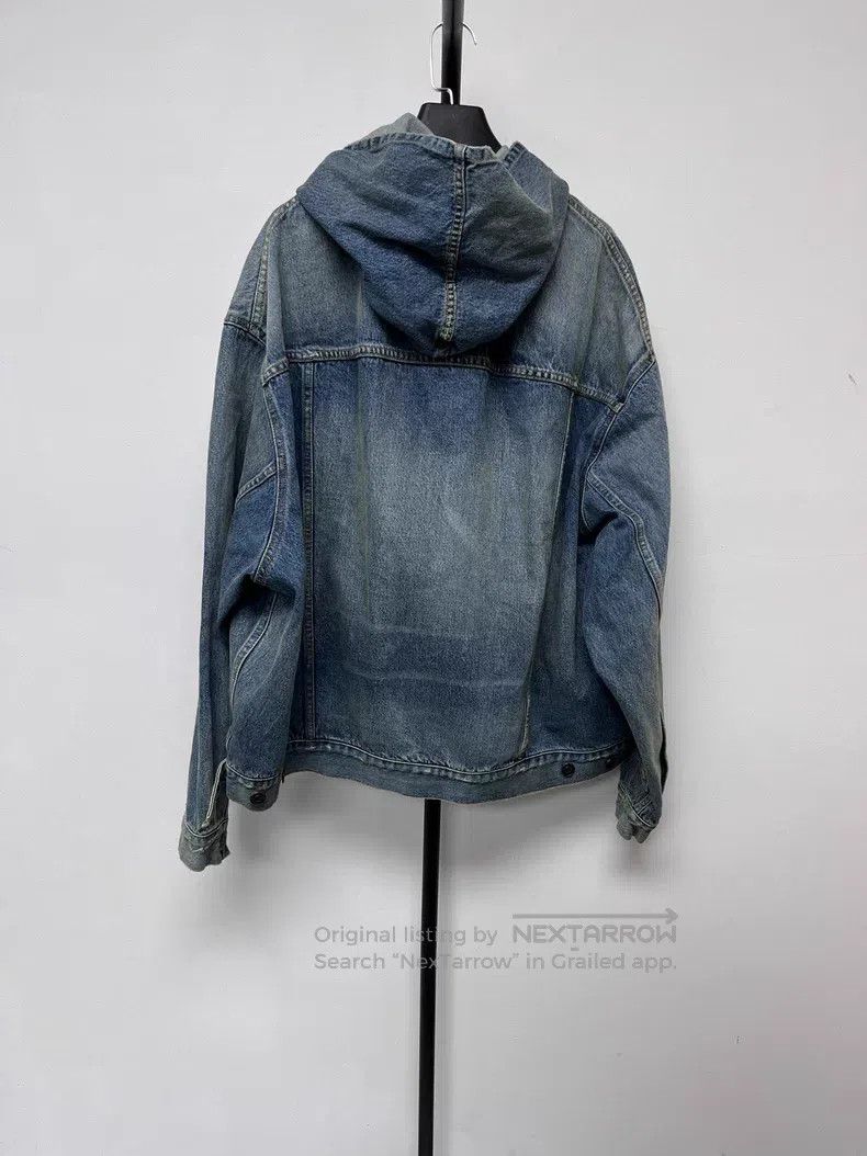 Balenciaga Balenciaga Denim Long Sleeve Hooded Zip Up Jacket Size US M / EU 48-50 / 2 - 2 Thumbnail