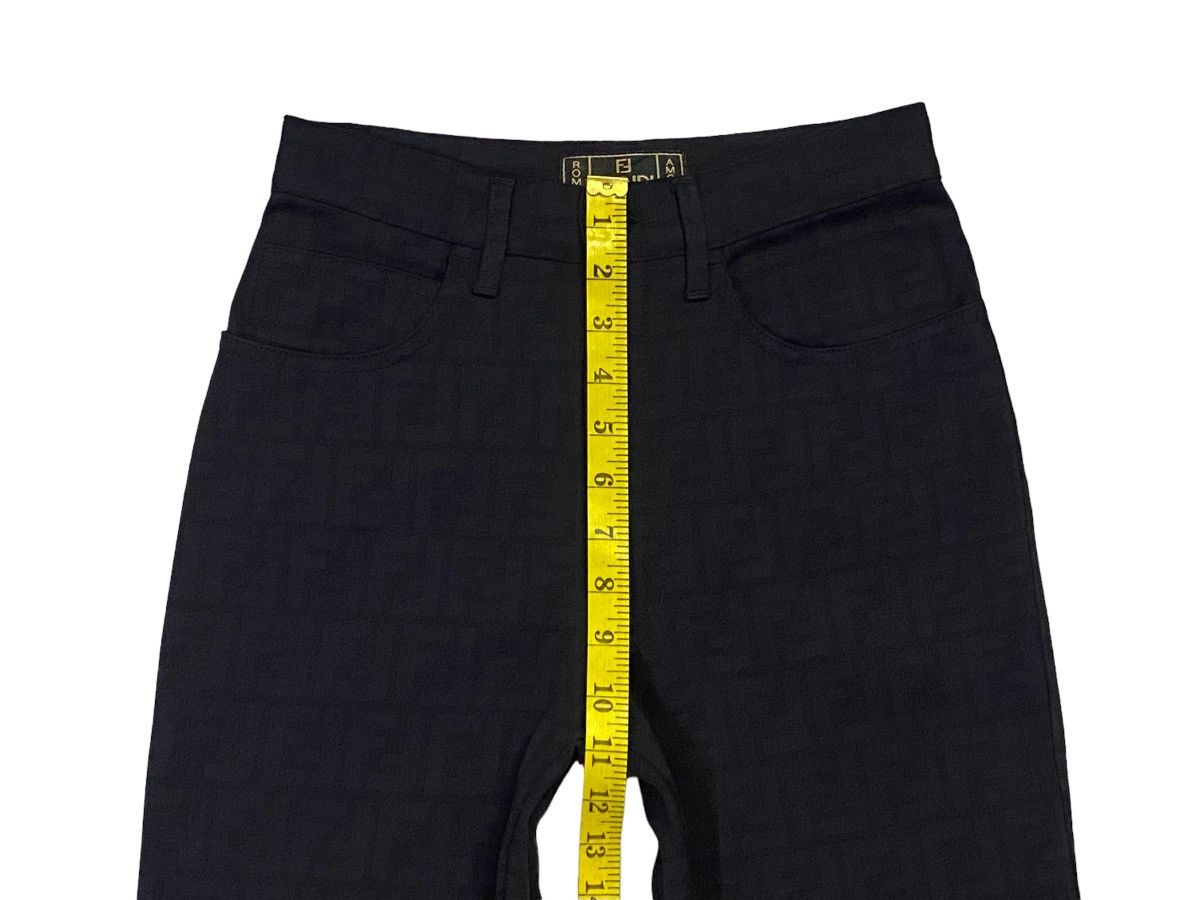 Fendi Vintage Fendi Zucca Monogram Stretch Black Pants Size 25" / US 0 / IT 36 - 5 Thumbnail