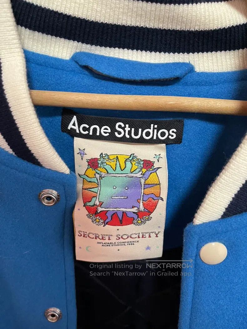 Acne Studios Acne Studios Blue Colorblocked Baseball Jacket Size US XL / EU 56 / 4 - 6 Thumbnail