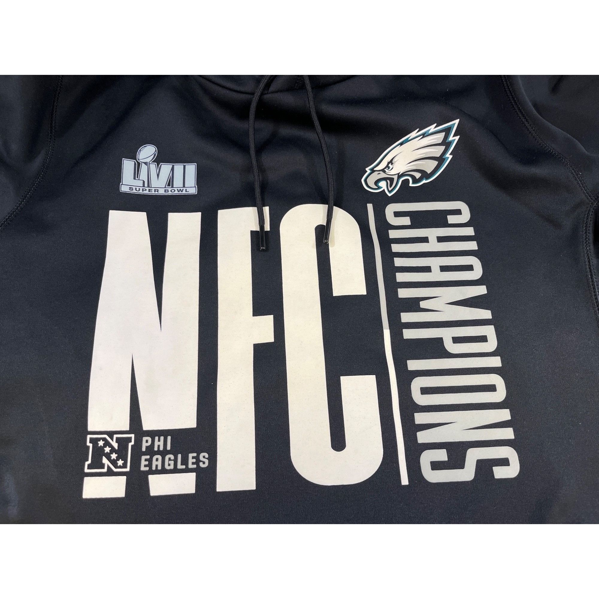 Nike Nike Men's Black Philadelphia Eagle 2022 NFC Champions Hoodi Size US L / EU 52-54 / 3 - 4 Thumbnail