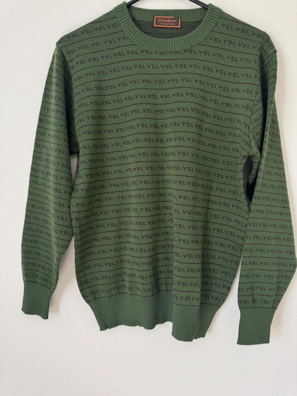 Vintage × Yves Saint Laurent Yves Saint Laurent ysl green jumper Size M / US 6-8 / IT 42-44 - 1 Thumbnail