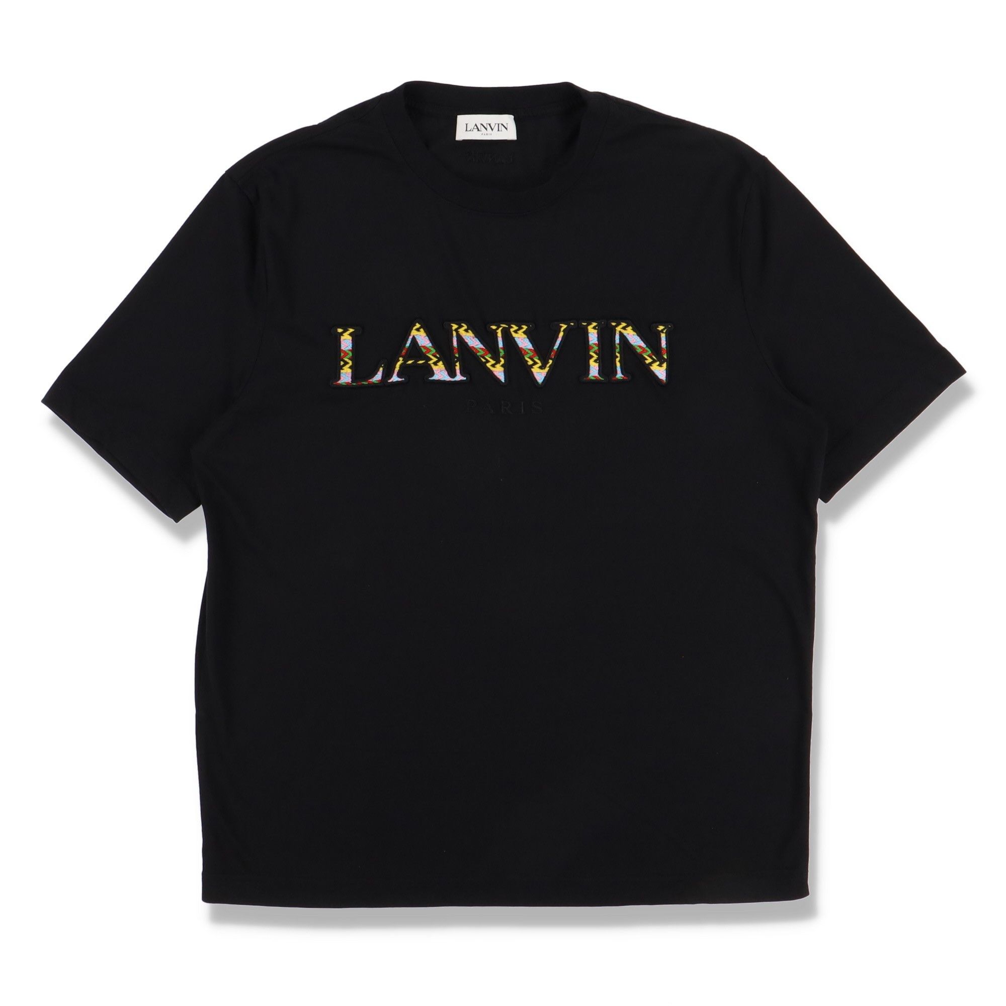 Lanvin Black Classic Curb Embroidered Logo T-Shirt Size US M / EU 48-50 / 2 - 1 Thumbnail