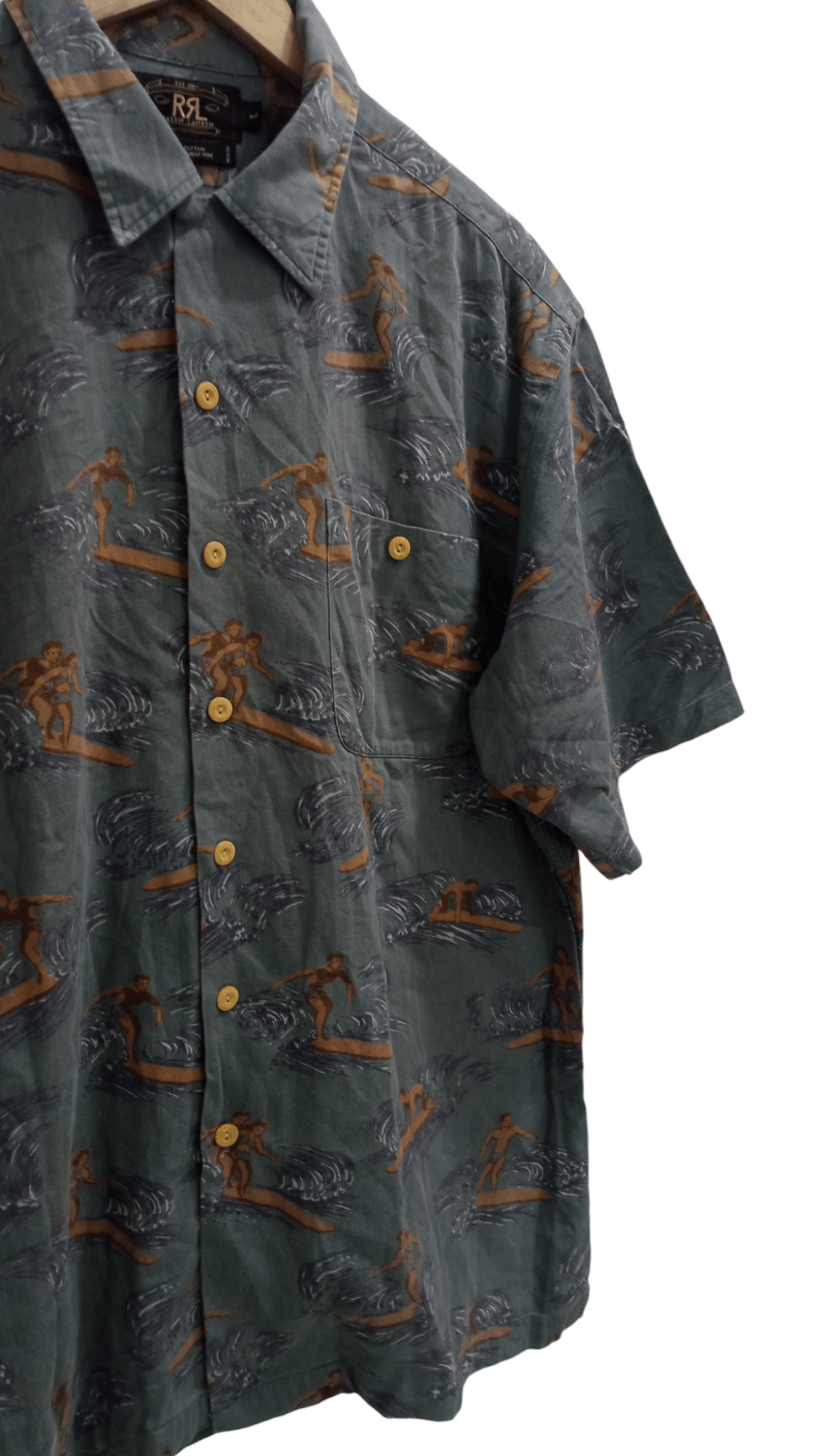 RRL Ralph Lauren × Ralph Lauren 🔥🔥RRL Ralph Lauren Full Print Hawaii Motif Shirt Size US L / EU 52-54 / 3 - 12 Thumbnail