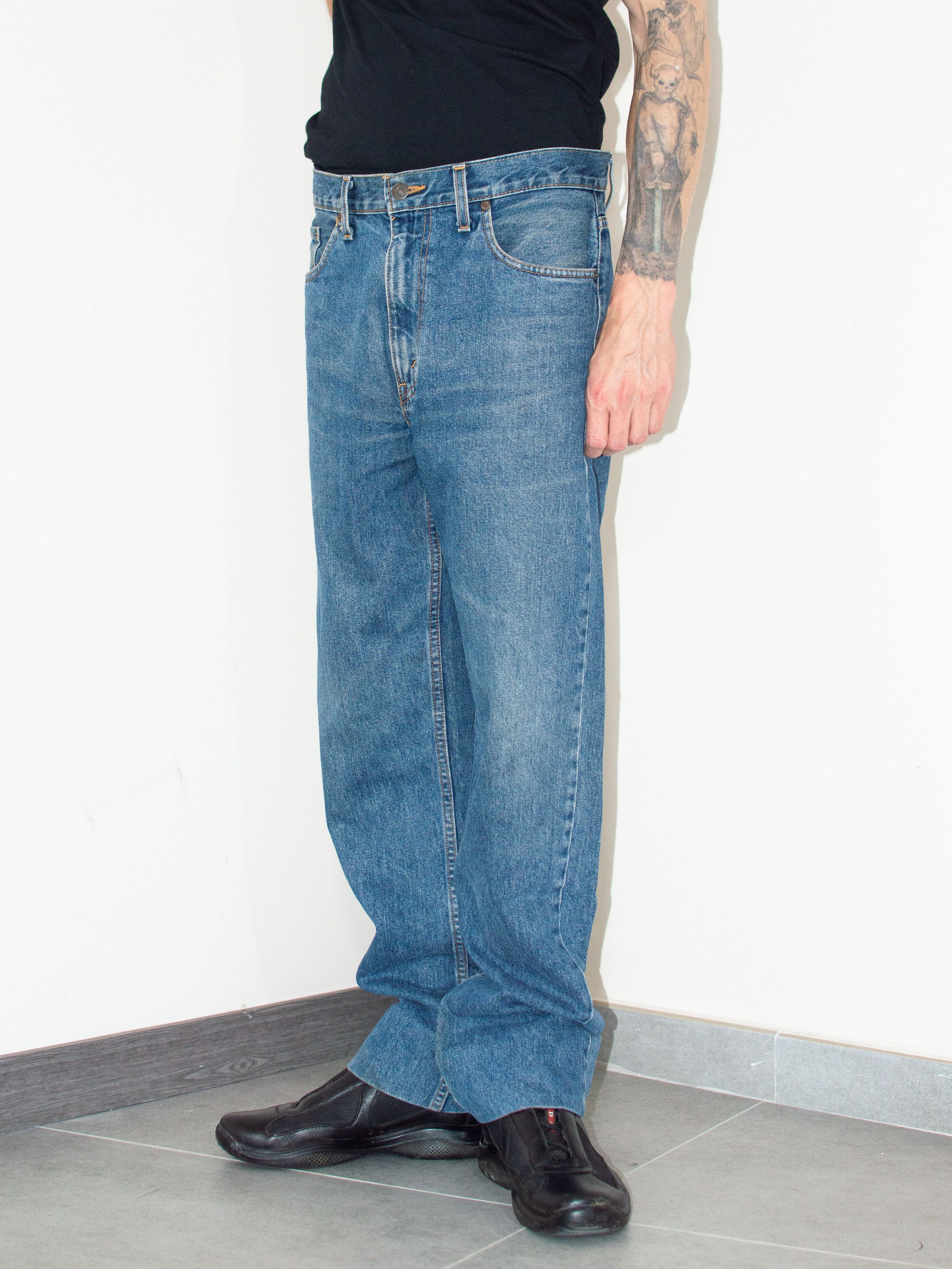 Levi's Vintage Clothing × Vintage Vintage 90s Levi Blue Denim Tapered Relaxed Straight Jeans Size US 34 / EU 50 - 5 Thumbnail