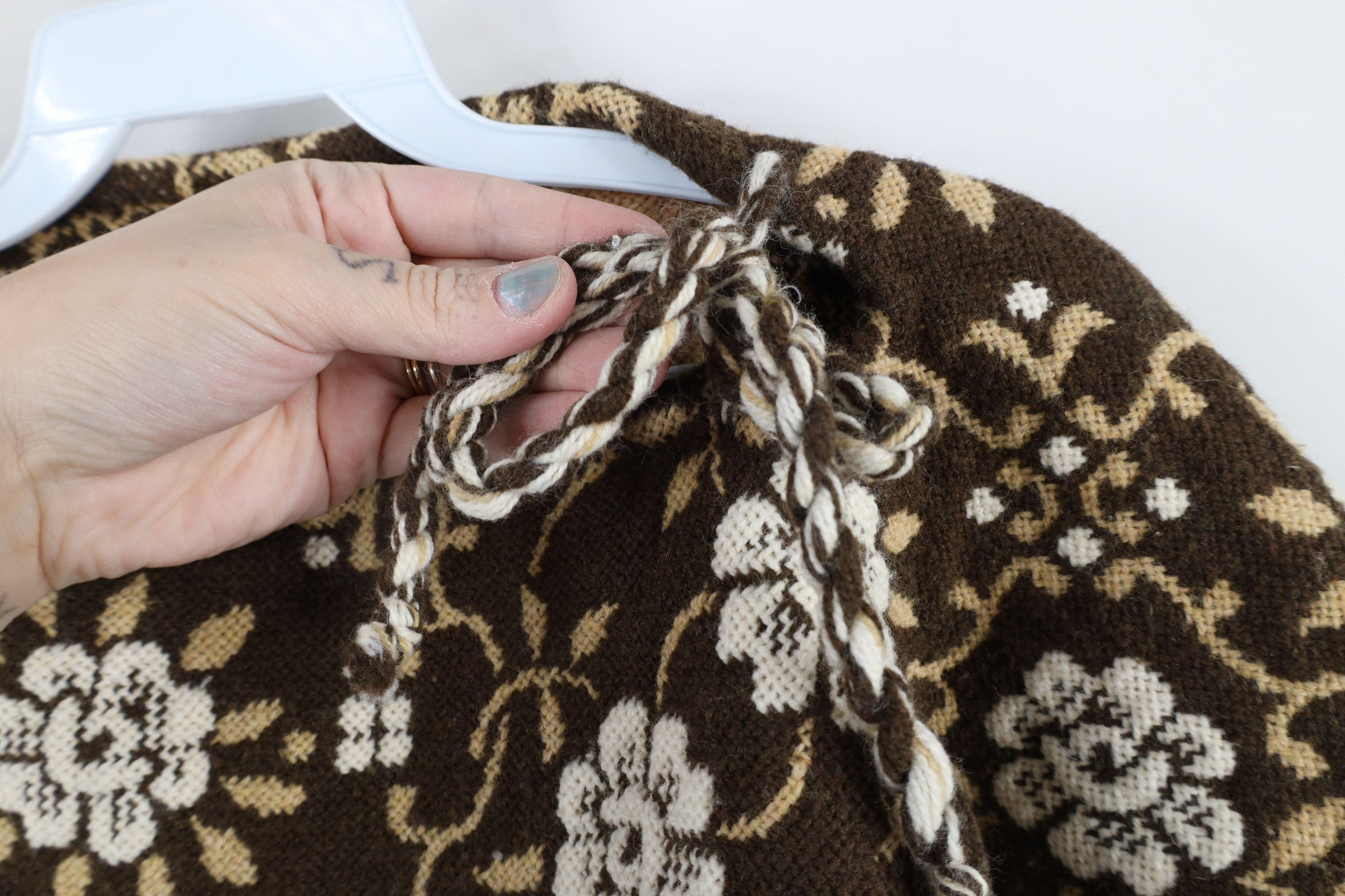 Vintage Vintage 60s 70s Mid Century Modern Blanket Poncho Sweater Size ONE SIZE - 7 Thumbnail