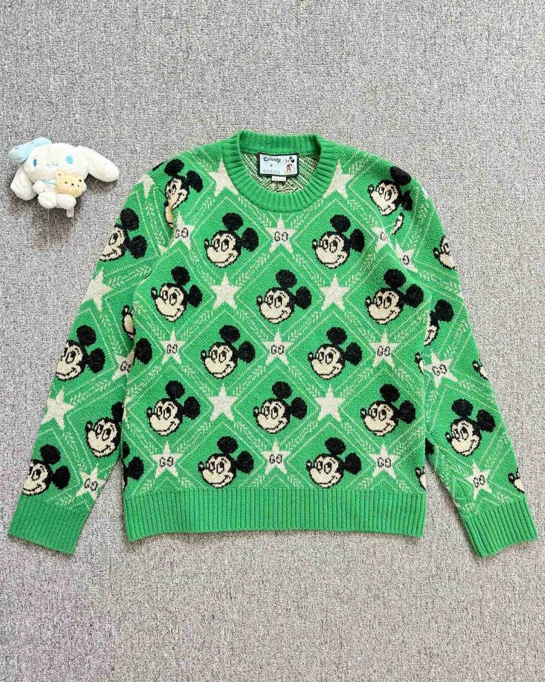 Gucci GucciDisney Green Mickey Knitted Sweater 2503-Nextarrow Size US S / EU 44-46 / 1 - 1 Thumbnail