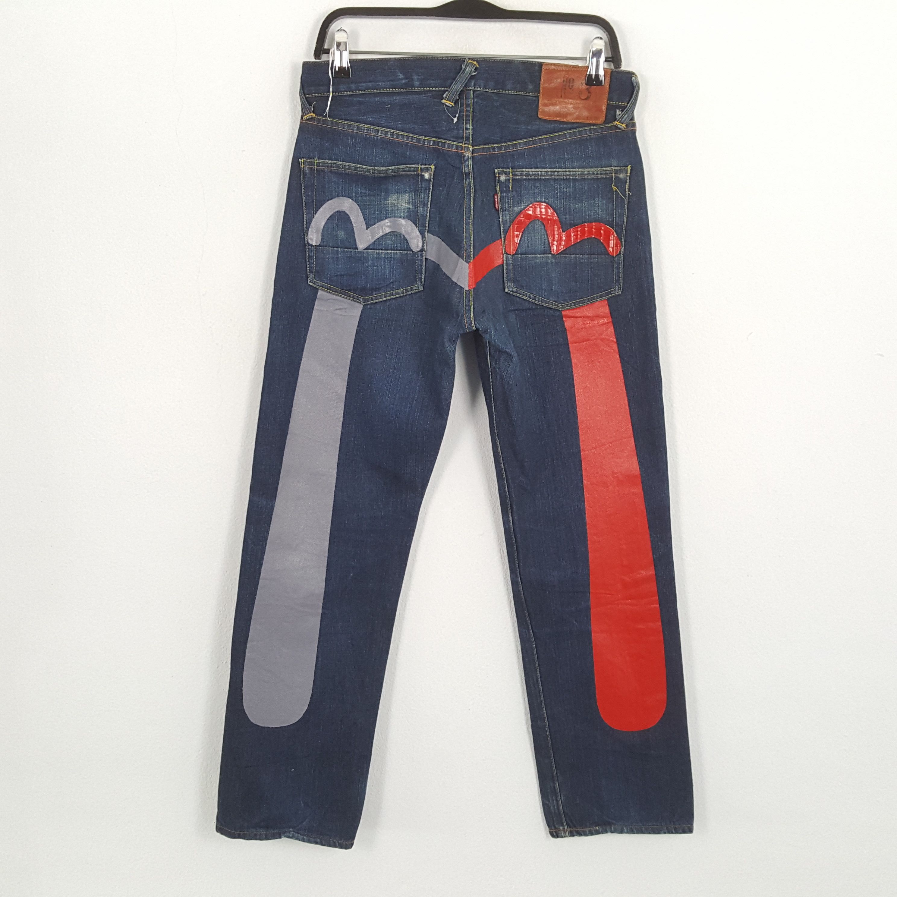 Evisu EVISU Japanese Brand Streetwear Custom Daicock Jeans Size US 29 - 1 Thumbnail