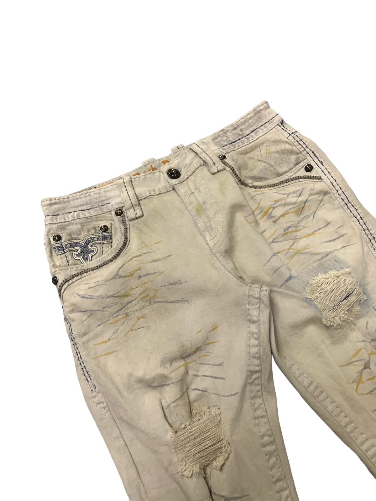 Japanese Brand × Rock Revival Vintage Rock Revival Heavy Stitch Dagger Craft Tapered Jeans Size US 30 / EU 46 - 5 Thumbnail