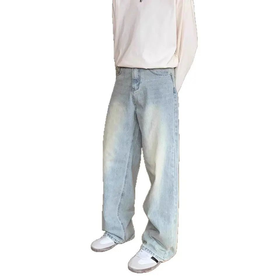 Japanese Brand Retro straight leg casual wide leg jeans Size US 32 / EU 48 - 5 Thumbnail
