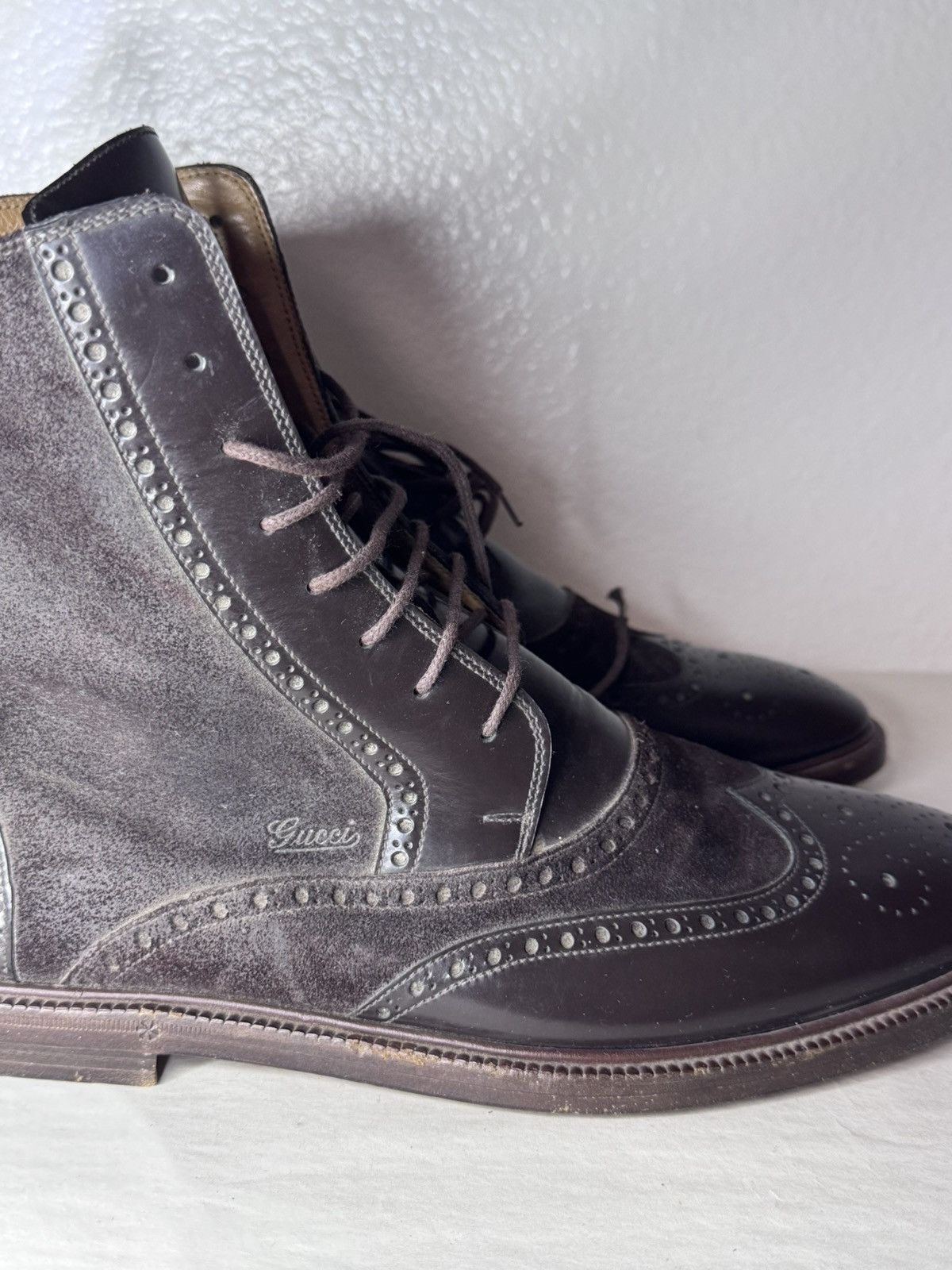 Gucci Gucci wingtip lace up boots Size US 8.5 / EU 41-42 - 2 Thumbnail