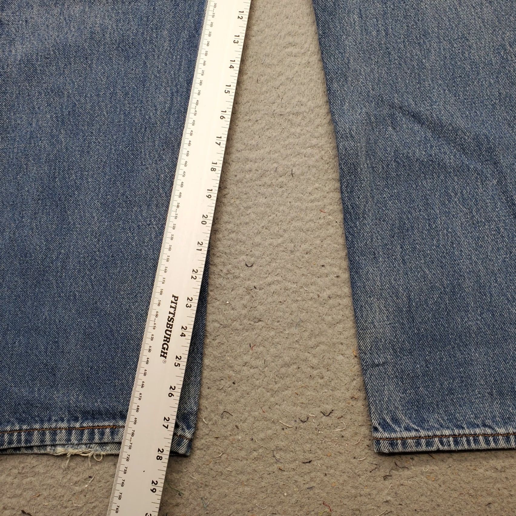 Levi's Levi's 505 Jeans Mens 38x29 Blue Denim Medium Wash Straight Leg Regular Fit Casual Size US 38 / EU 54 - 4 Thumbnail
