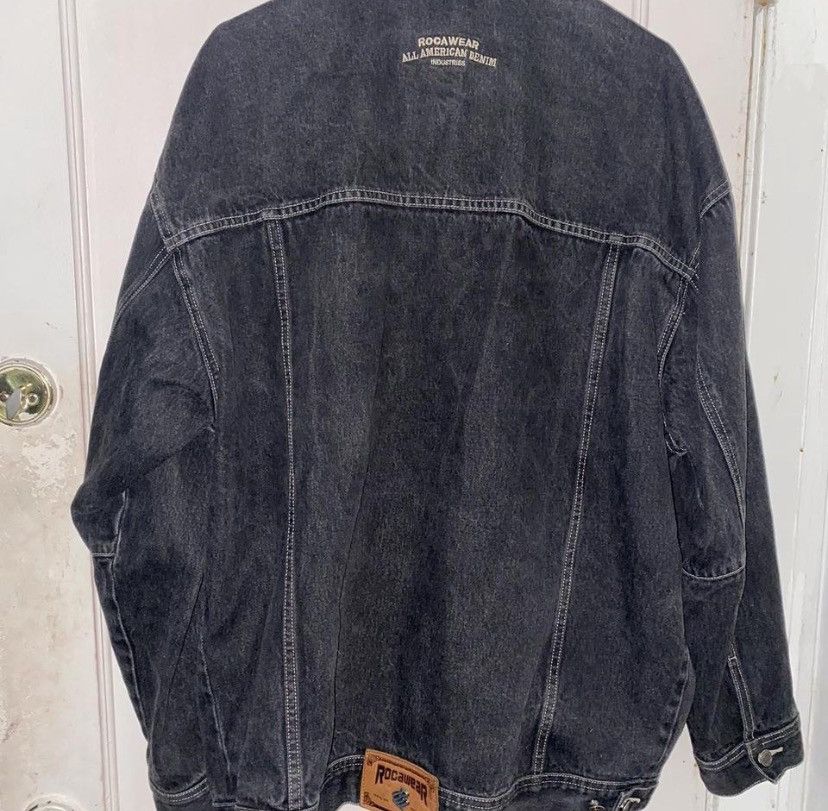 Rocawear Y2K ROCAWEAR OVERSIZED BLACK AND GOLD DENIM JACKET Size US L / EU 52-54 / 3 - 2 Thumbnail