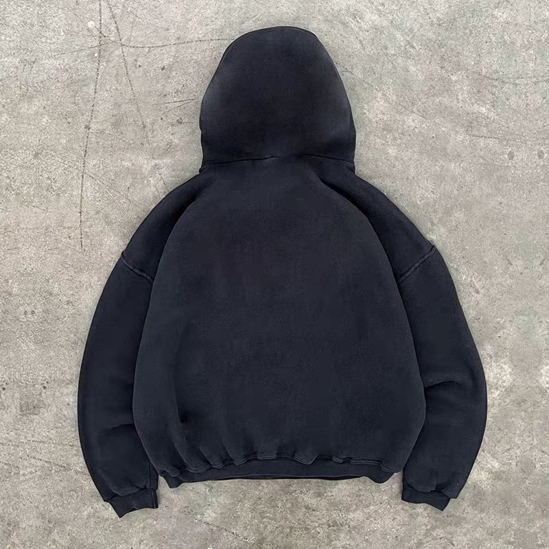 Japanese Brand Black washed vintage snowman print hoodie y2k Size US M / EU 48-50 / 2 - 2 Thumbnail