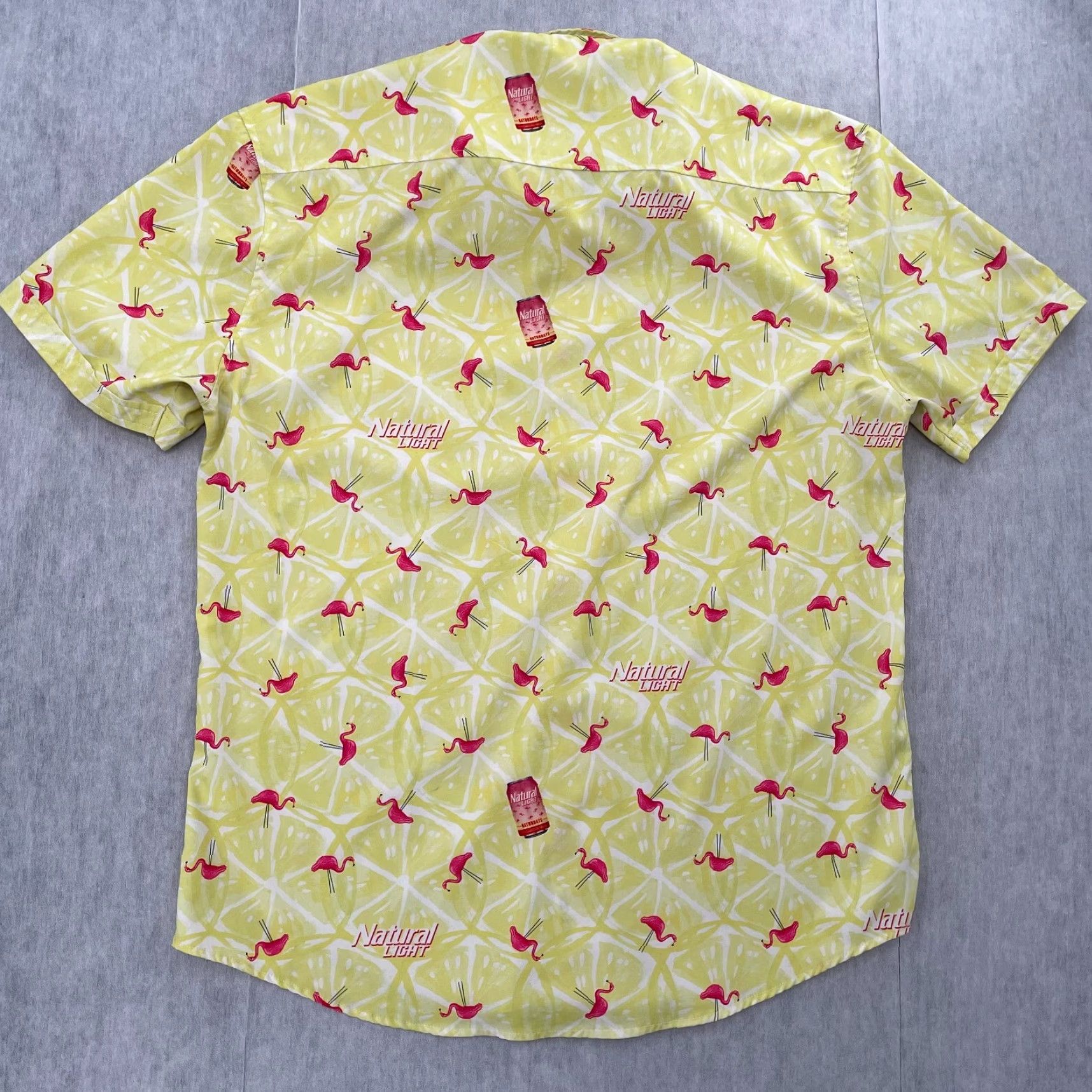 Vintage VINTAGE RSVLTS Natural Light Shirt Adult XL Yellow Flamingos Button-Down Logo Mens Shirt (All Over Print) Size US XL / EU 56 / 4 - 2 Thumbnail