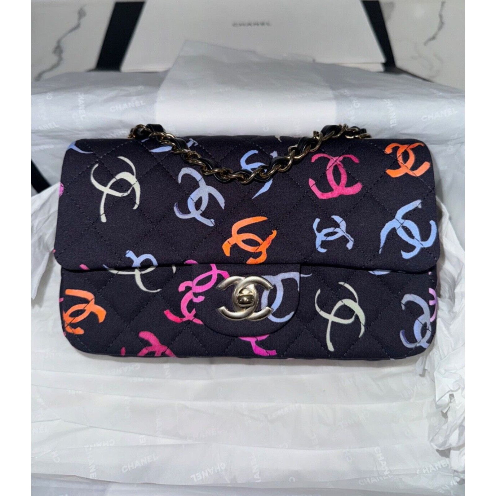 Chanel Chanel Logo Mini Flap Rectangle CC Shoulder Crossbody Bag Size ONE SIZE - 7 Thumbnail