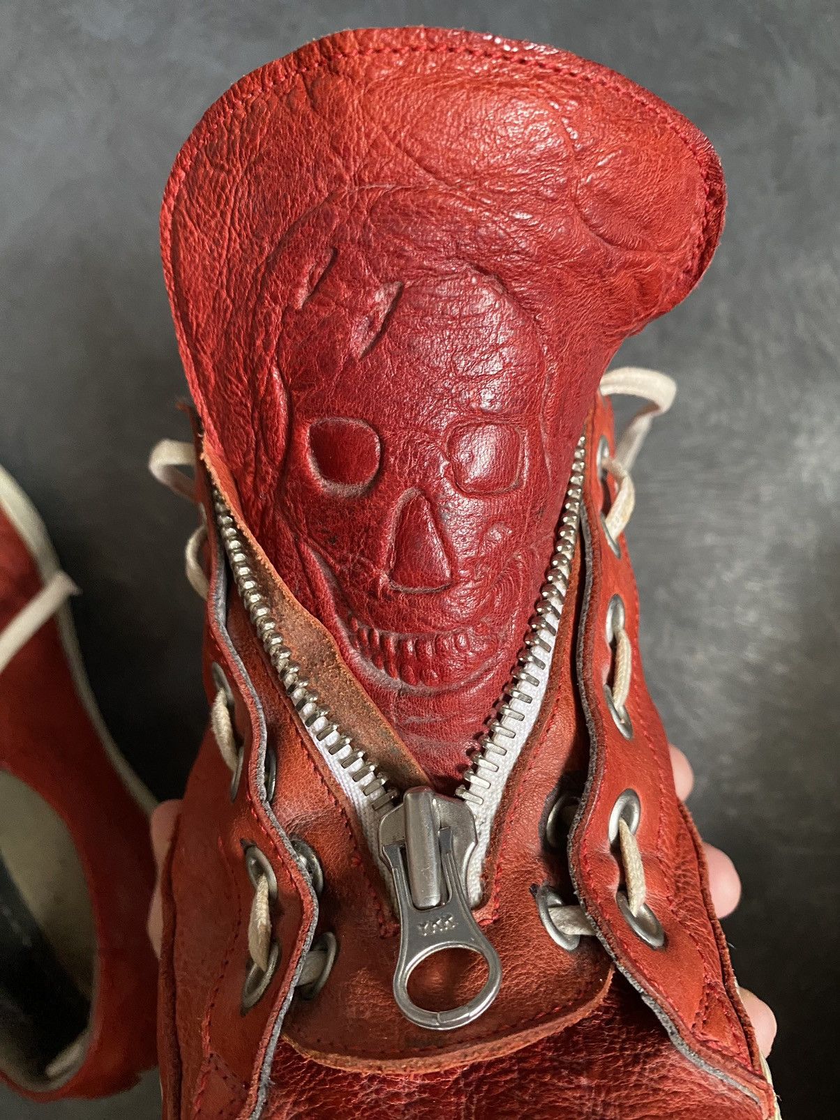 Alexander McQueen ARCHIVE 2005 Alexander McQueen Leather « Skull » Sneakers Size US 8.5 / EU 41-42 - 9 Thumbnail
