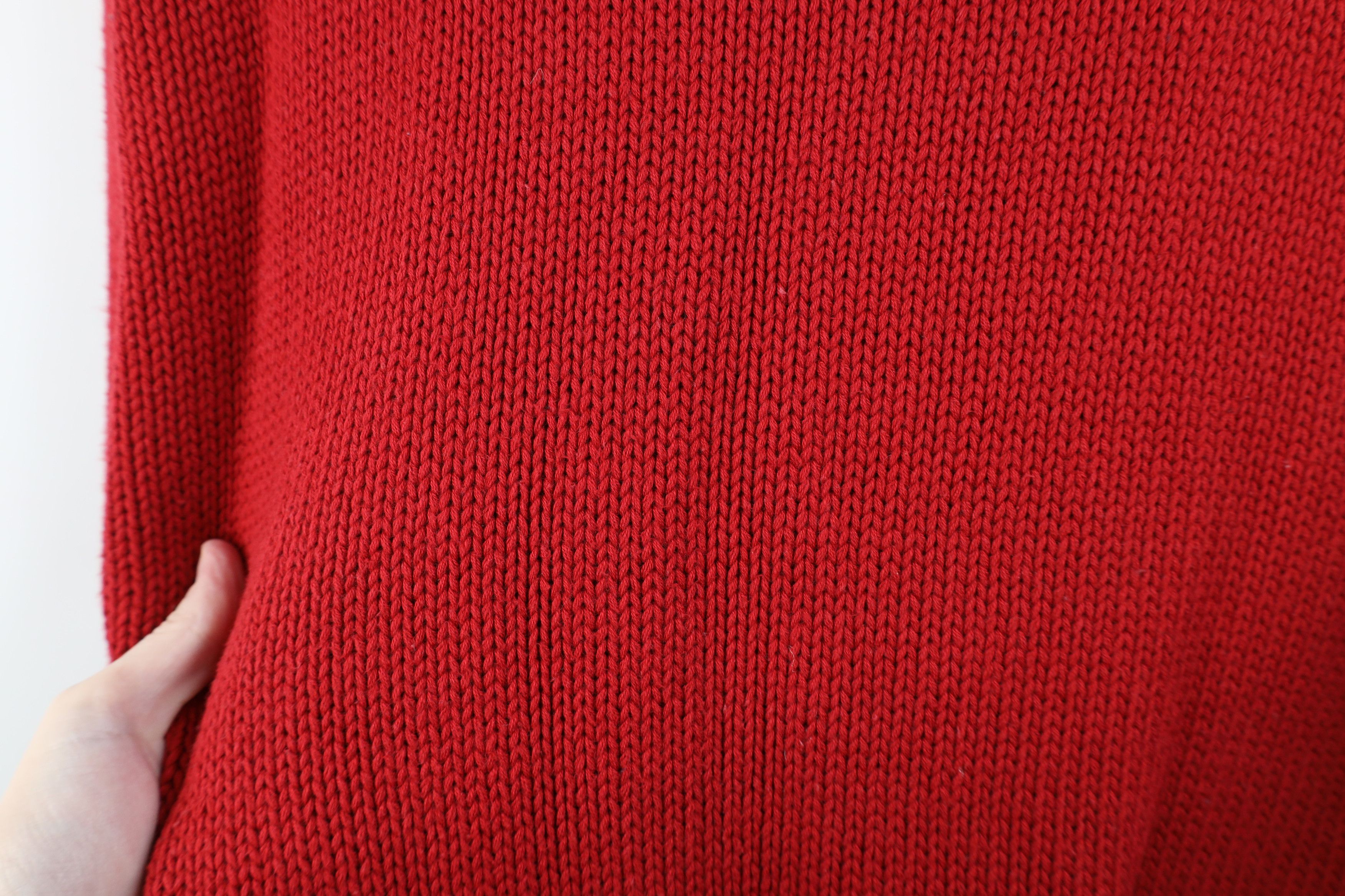 Eddie Bauer Vintage 90s Eddie Bauer Cotton Knit Crewneck Sweater Red Size US L / EU 52-54 / 3 - 6 Thumbnail