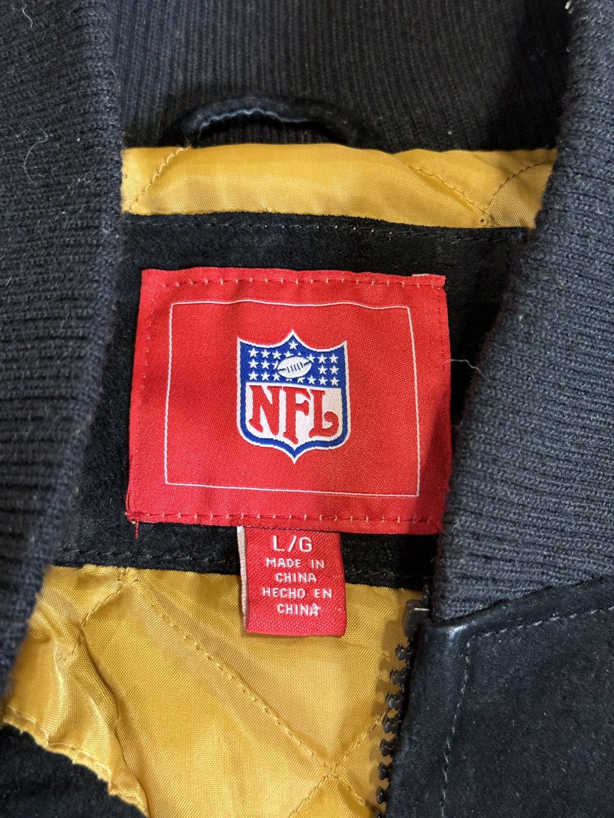 G-III × NFL × Vintage Vintage Y2K Pittsburg Steelers Leather Varsity Jacket Size US L / EU 52-54 / 3 - 2 Thumbnail