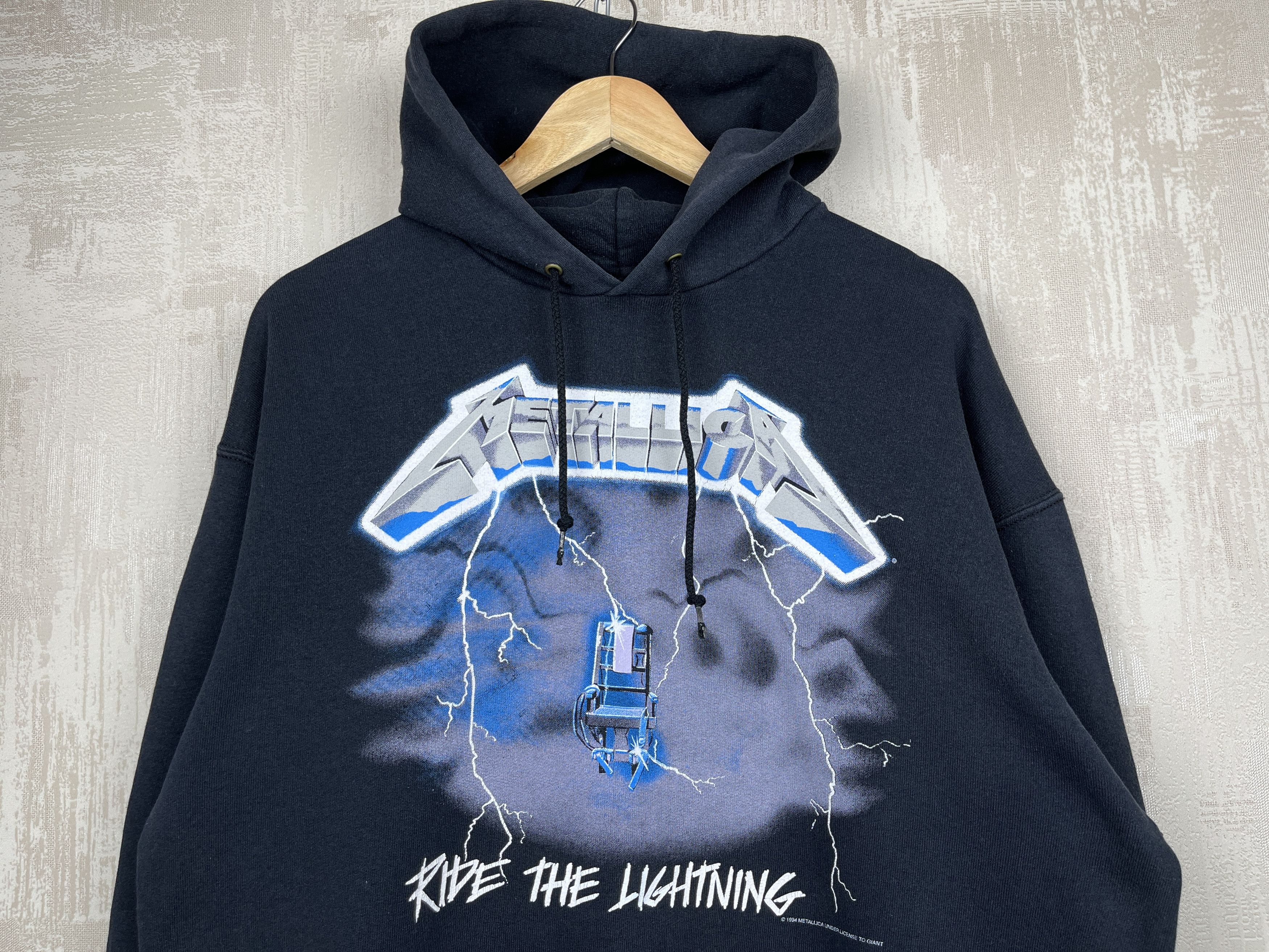 Band Tees Vintage 1994 Metallica "Ride The Lighting" Giant 90's Hoodie Size US XL / EU 56 / 4 - 10 Thumbnail