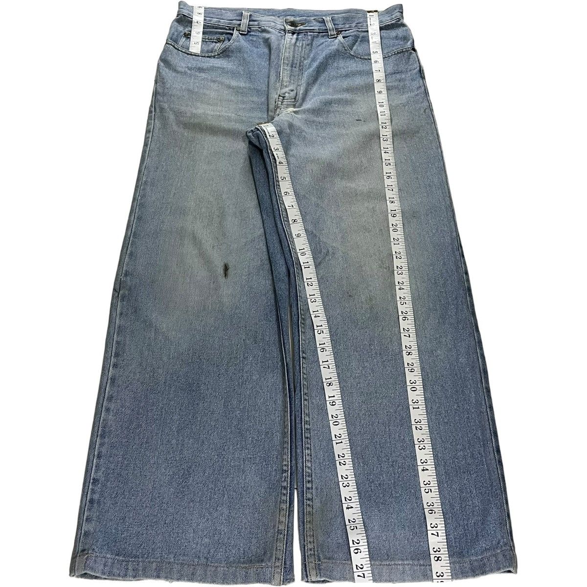 Japanese Brand SALES🔥Vintage Japanese Faded Wash Distressed Baggy Jeans Size US 33 - 12 Thumbnail
