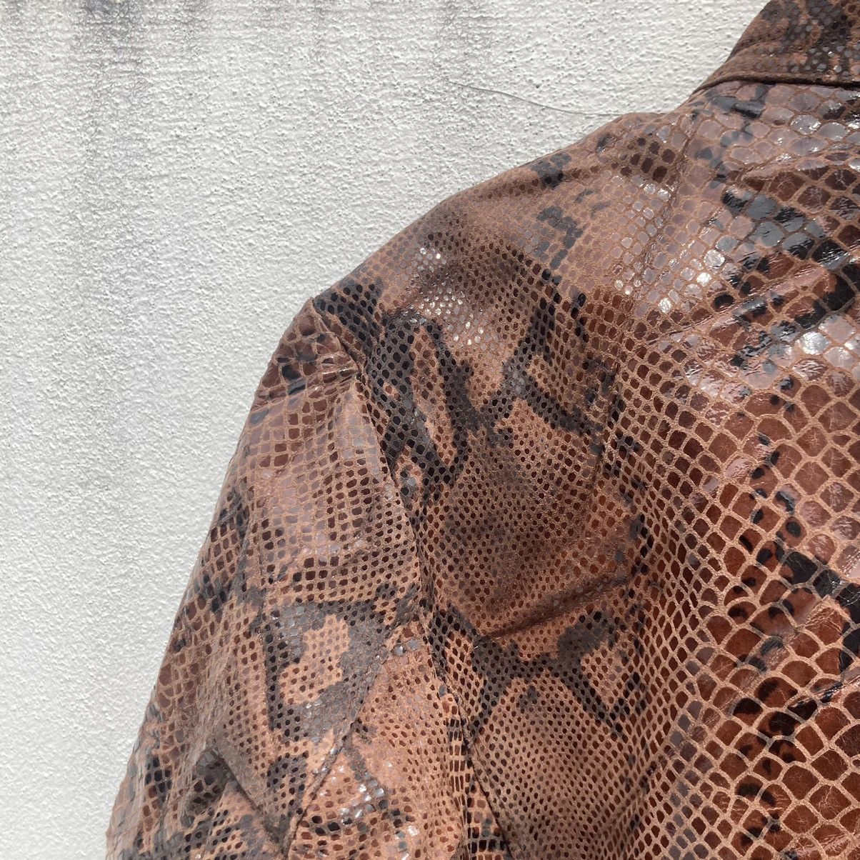 VINTAGE MAXIMA VERA PELLE SNAKE DESIGN LEATHER JACKET