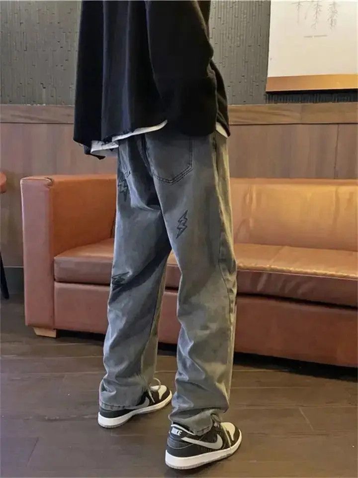 Japanese Brand Hip Hop Streetwear Men Baggy Pants Denim Jeans Size US 30 / EU 46 - 3 Thumbnail