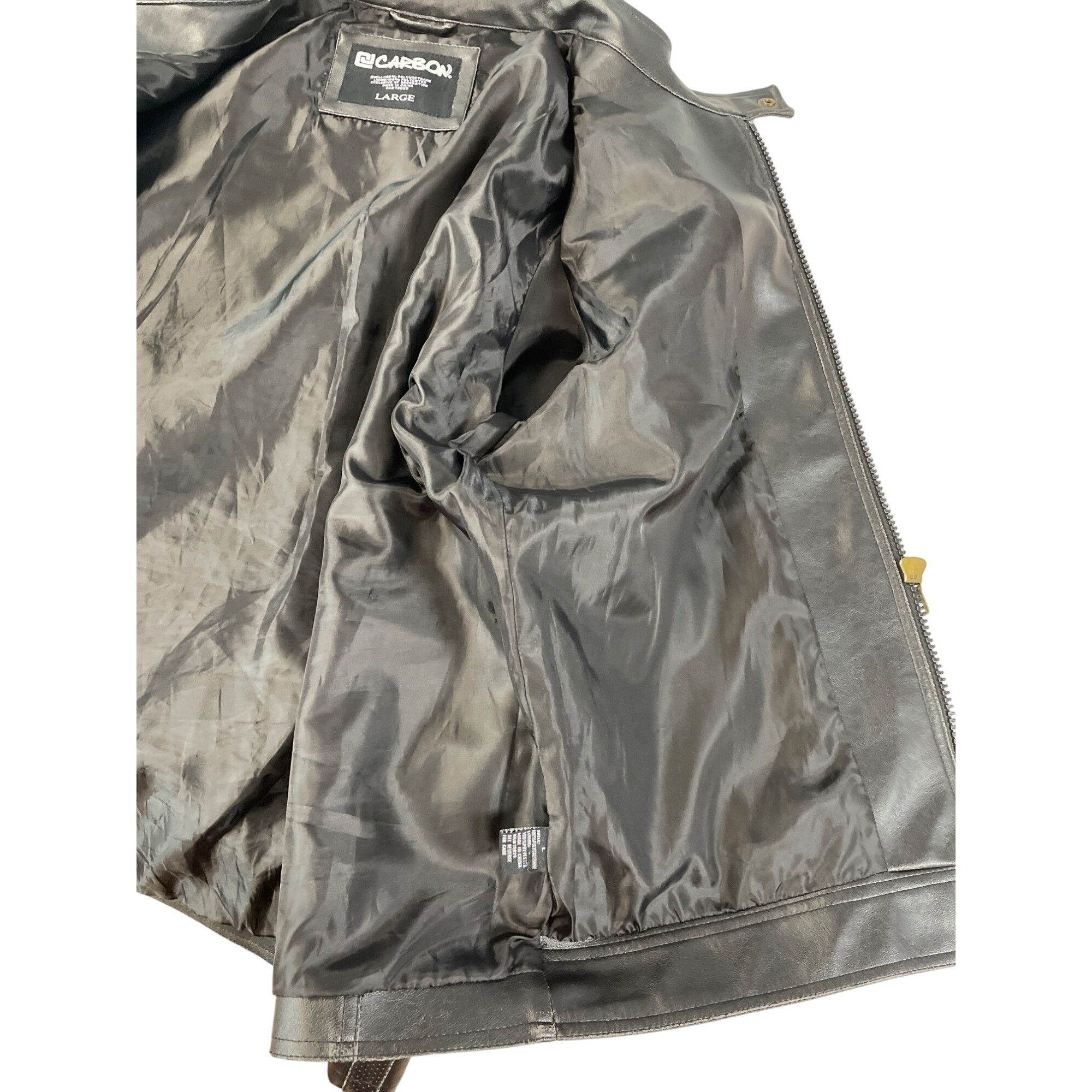 Other Carbon mens brown faux leather motorcycle jacket Size L SKU Size L / US 10 / IT 46 - 12 Thumbnail
