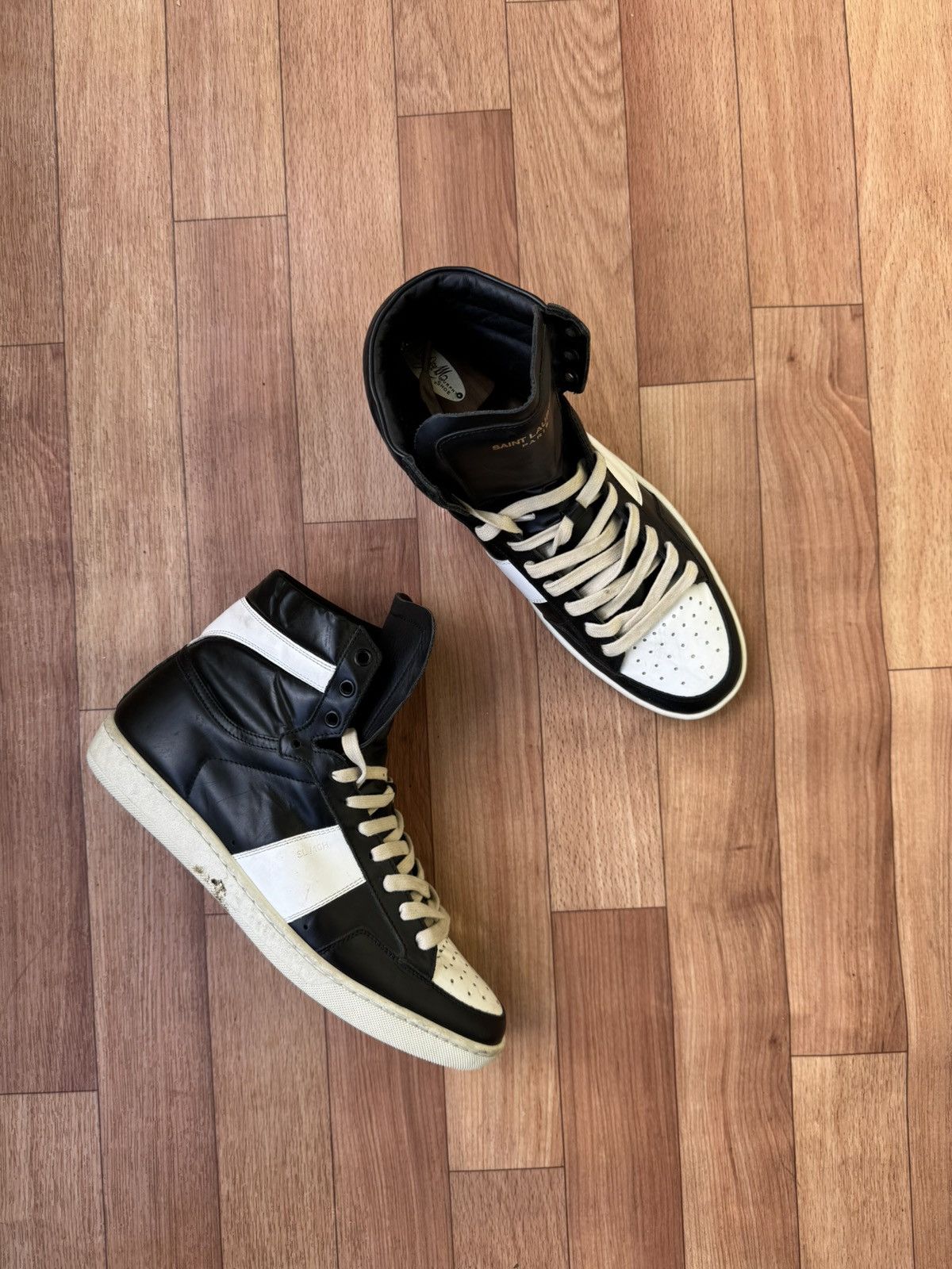 Saint Laurent Paris Saint Laurent SL/01H hightop sneakers Size US 7.5 / EU 40-41 - 5 Thumbnail