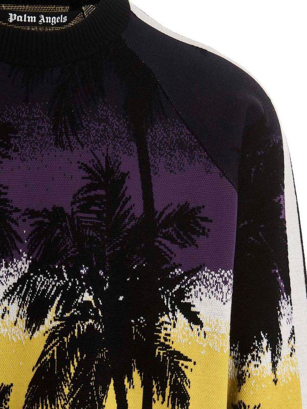 Palm Angels o1y0325 Logo Crewneck Sweater in Multicolor Size US L / EU 52-54 / 3 - 2 Thumbnail