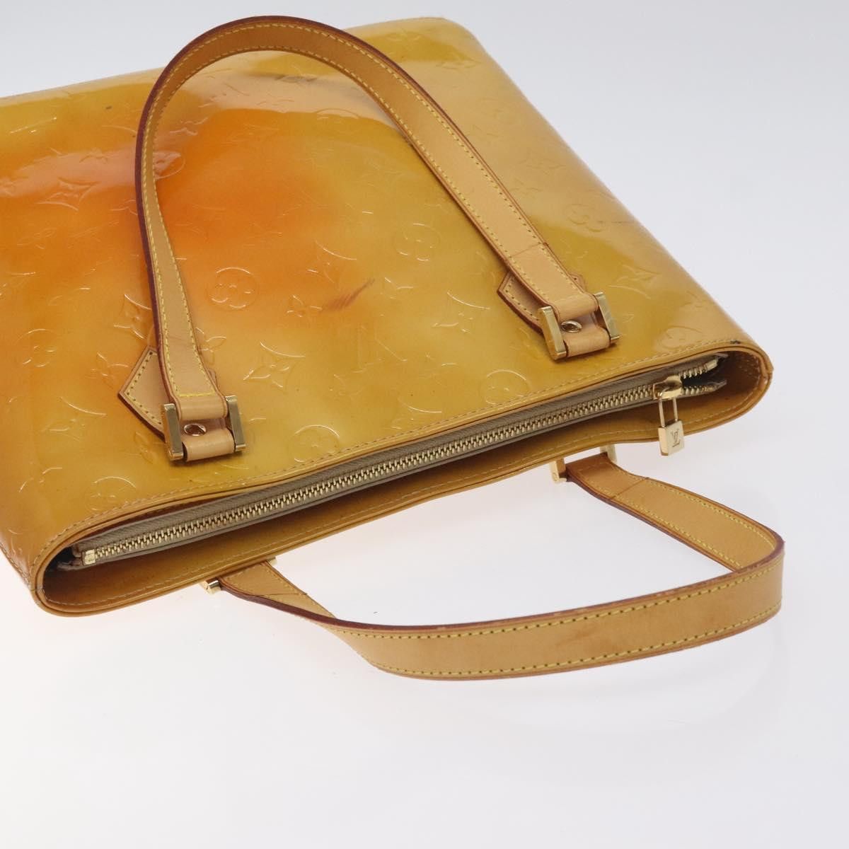 Louis Vuitton LOUIS VUITTON Monogram Vernis Houston Hand Bag Beige M91004 Size ONE SIZE - 6 Thumbnail