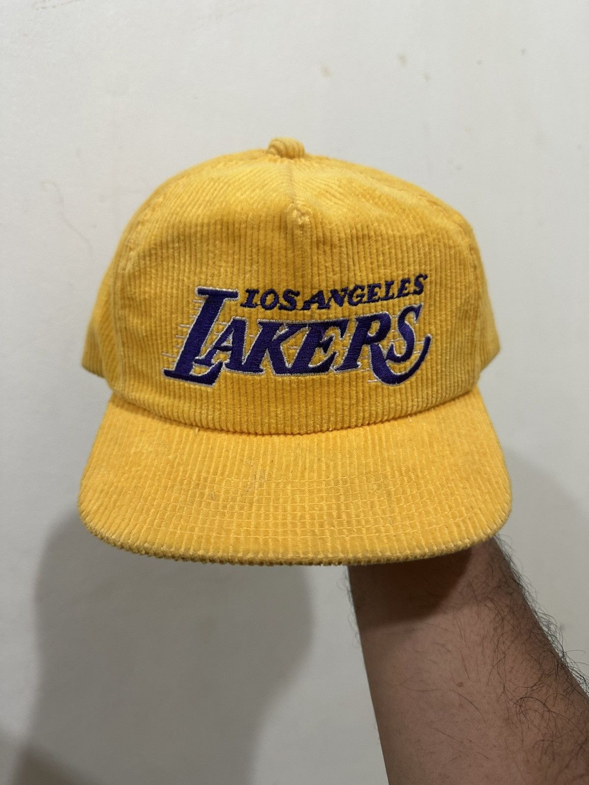 NBA 90’s Corduroy Lakers Sport Specialties Hat Size ONE SIZE - 2 Thumbnail