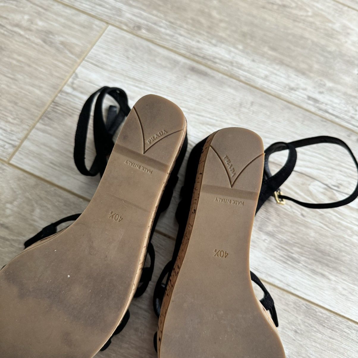 Prada Prada Suede Sandals Size US 10.5 / IT 40.5 - 9 Thumbnail