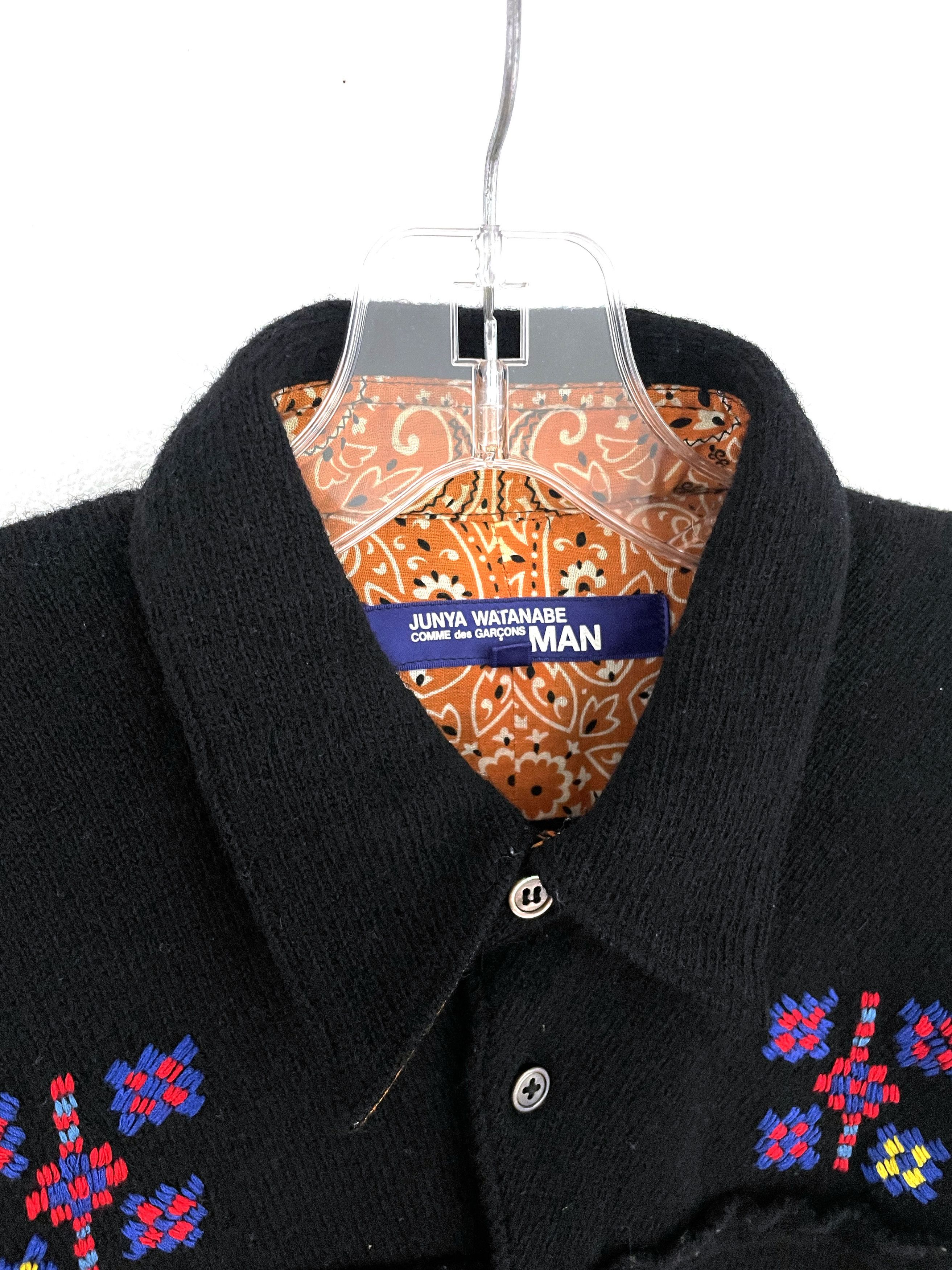Junya Watanabe 2003 Floral Embroidery Wool Buttonup Size US M / EU 48-50 / 2 - 3 Thumbnail