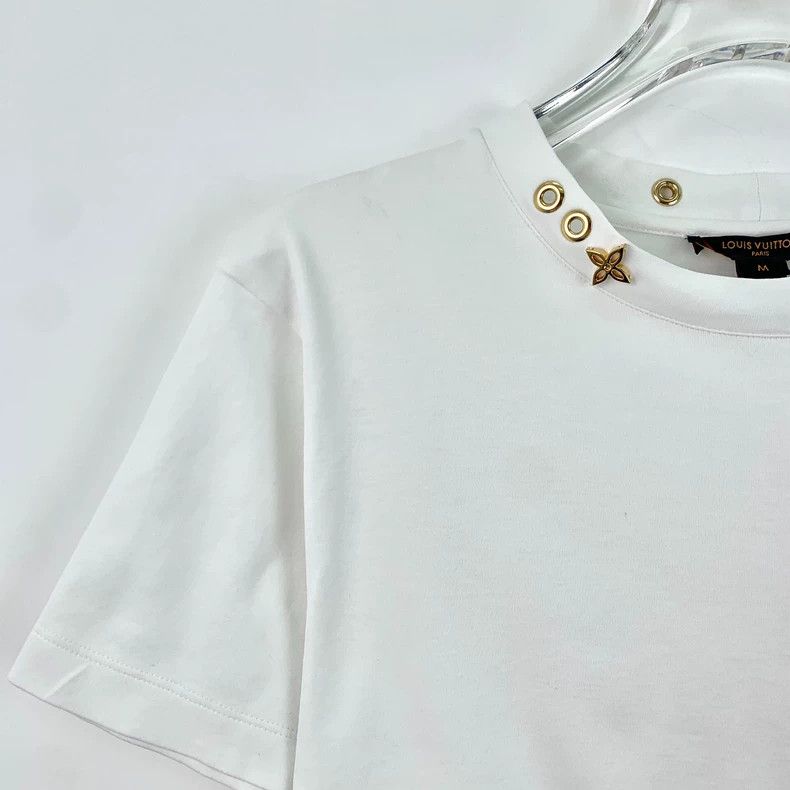 Louis Vuitton Louis Vuitton Cotton crewneck short sleeve T-shirt with wh Size US M / EU 48-50 / 2 - 3 Thumbnail