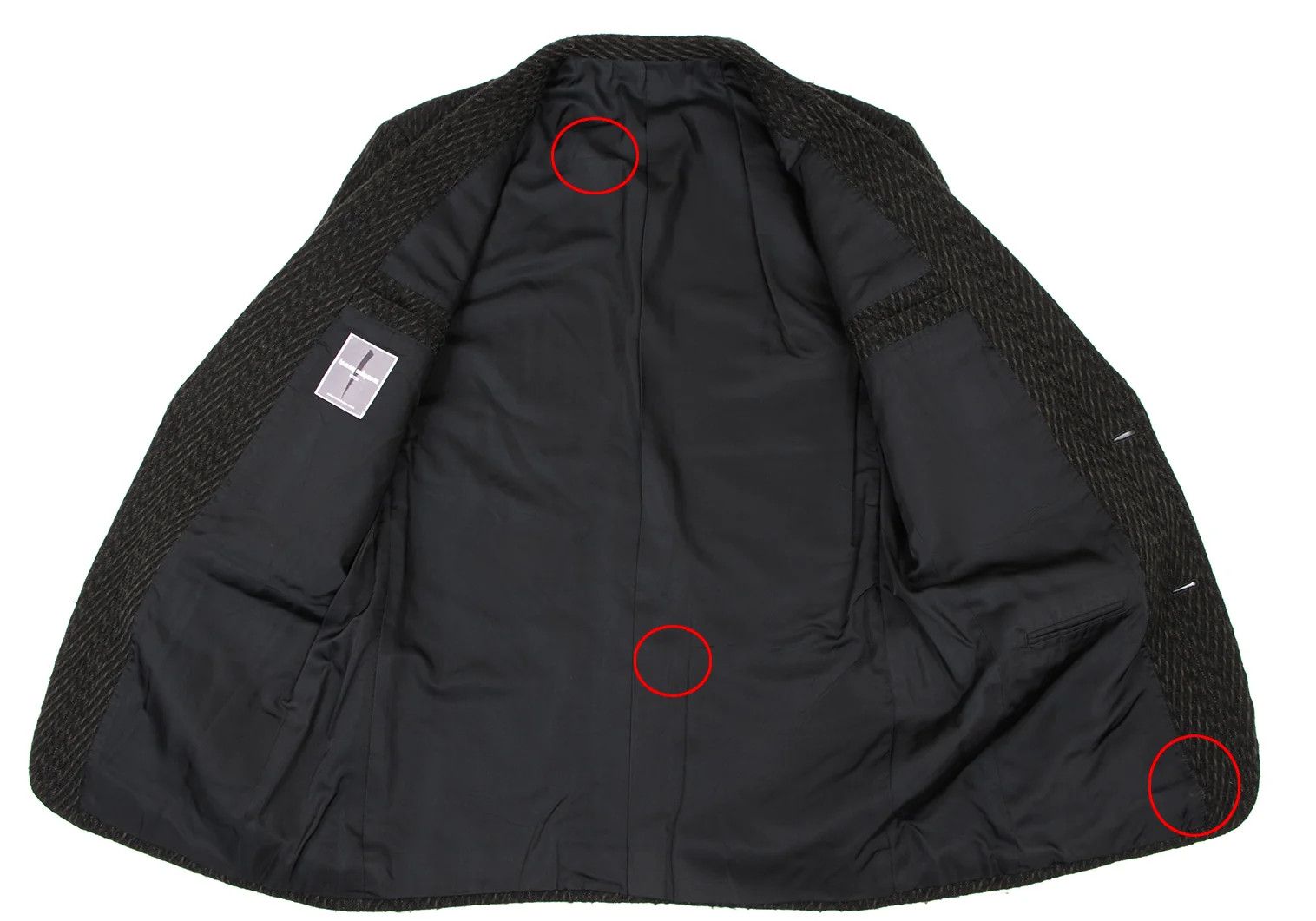 Issey Miyake Wool Patterned Jacket in Green and Black, Size L Size US L / EU 52-54 / 3 - 12 Thumbnail
