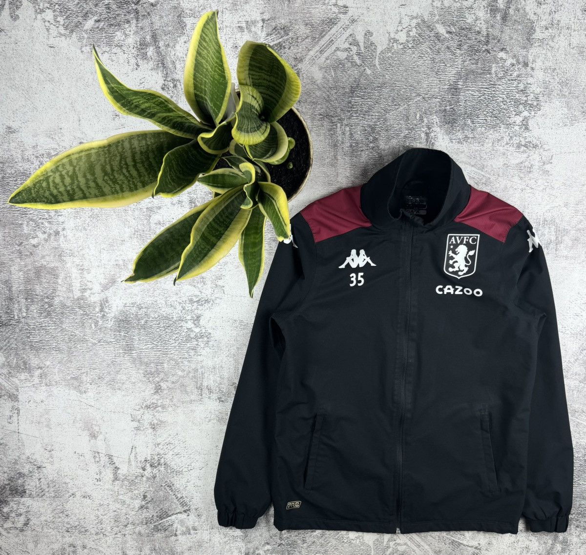 Kappa Aston Villa #35 Player Issue Match Worn Soccer Light Track Jacket Windbreaker Size US S / EU 44-46 / 1 - 1 Thumbnail
