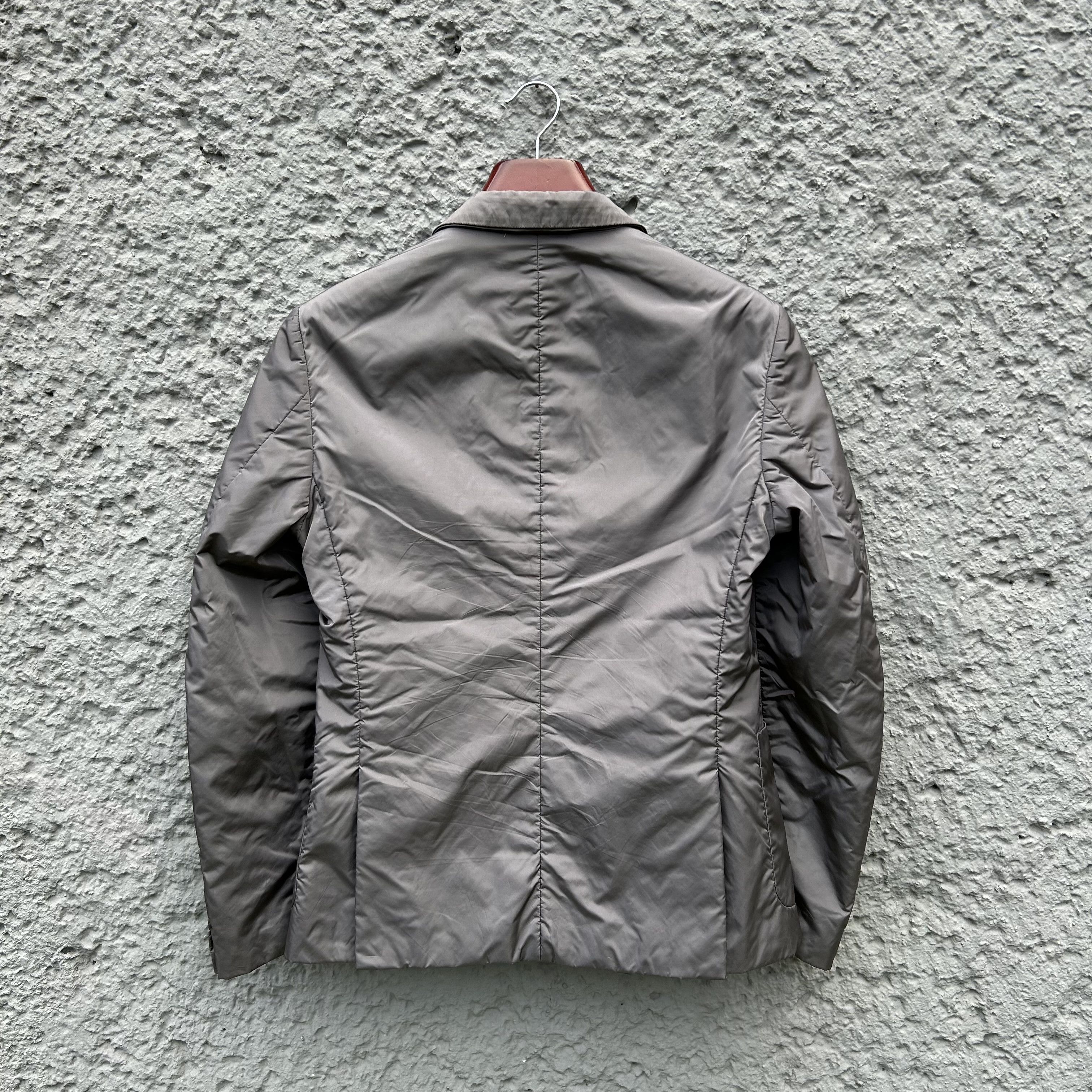 Prada Prada Grey Padded Nylon Blazer Jacket Size 46R - 2 Thumbnail