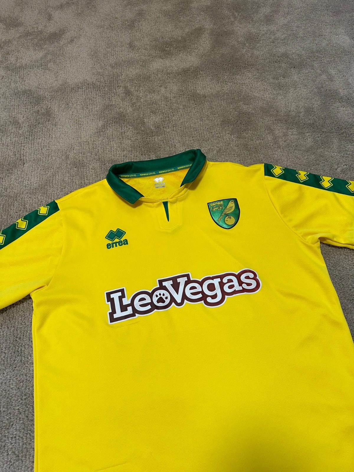 Errea #23 Maddison Norwich City 2017/18 Football Shirt Jersey Size US XL / EU 56 / 4 - 2 Thumbnail