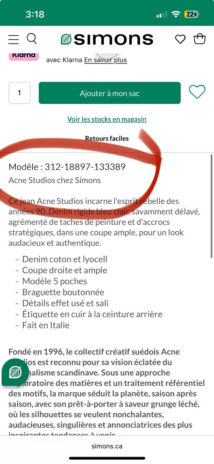 Acne Studios Acne studio 2021 bootcut Trafalgar Size US 33 - 13 Thumbnail