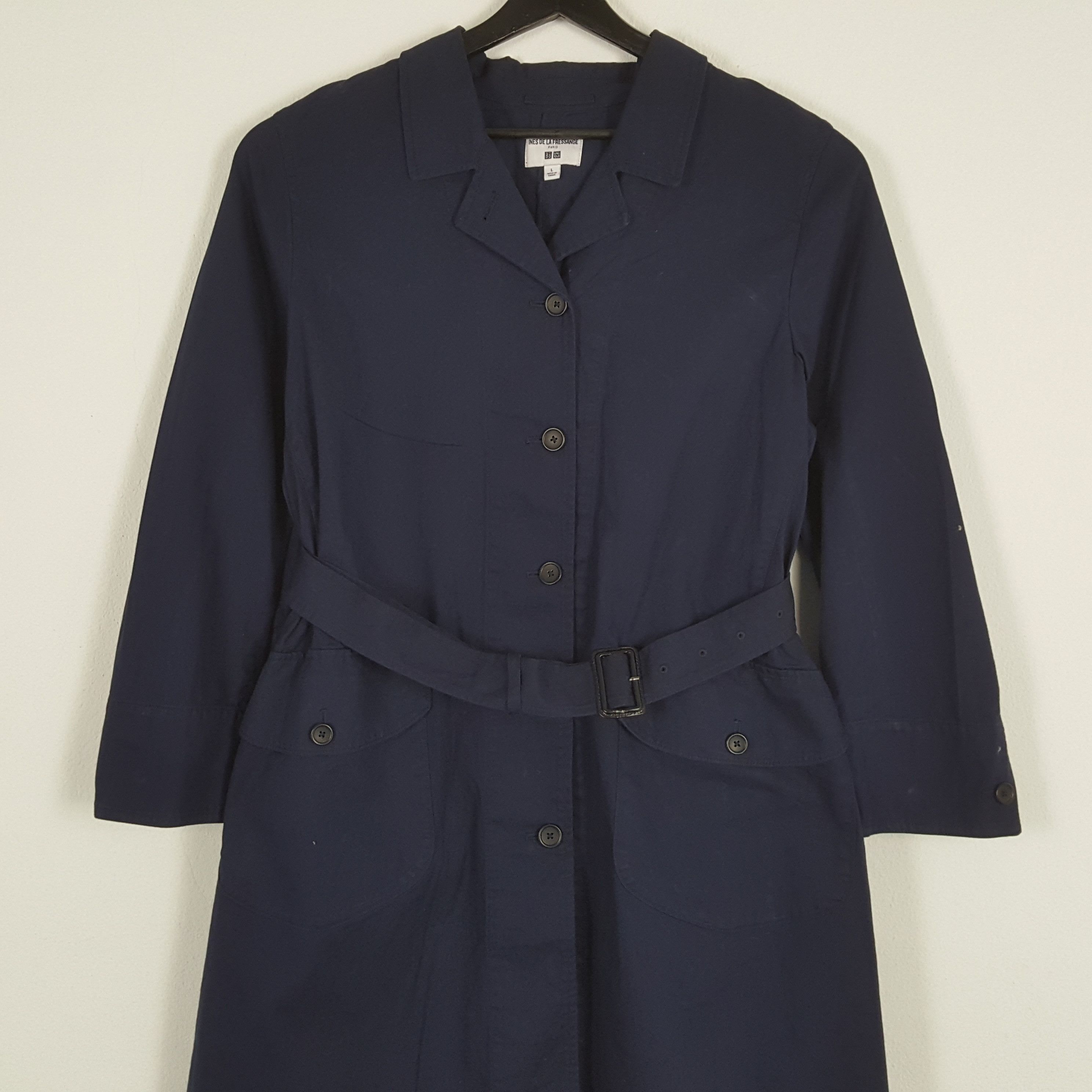 Japanese Brand × Uniqlo × Vintage INES DE LA FRESSANGE X UNIQLO Trench Coat Jacket Size US M / EU 48-50 / 2 - 2 Thumbnail