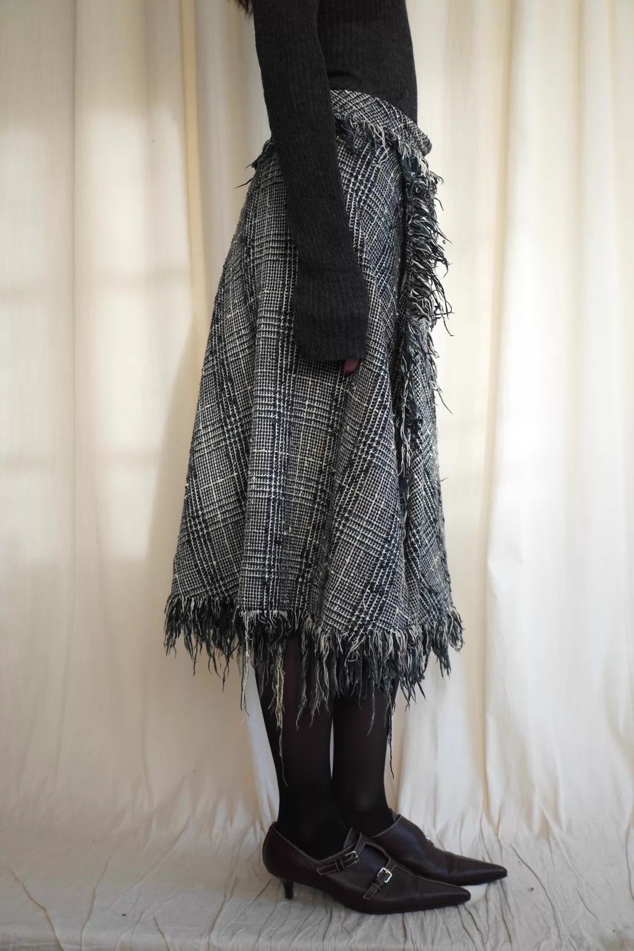 Vivienne Westwood Vivienne Westwood 1997ss Tweed Fringe Dress Green Lav Size 32" / US 10 / IT 46 - 5 Thumbnail