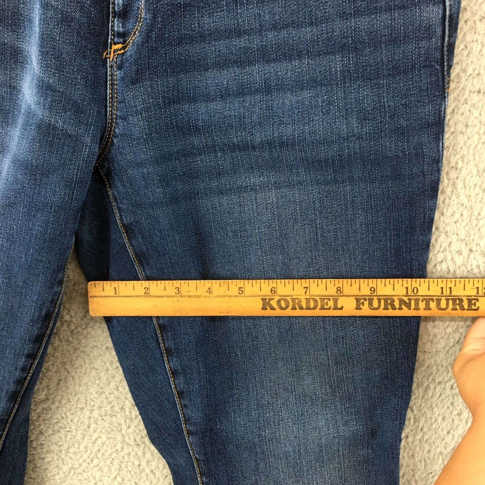 Gap Gap Maternity Jeans Womens 32 Blue Denim Mid Rise Over Bump Band Stretchable Jeans Size 24" / US 00 / IT 34 - 7 Thumbnail