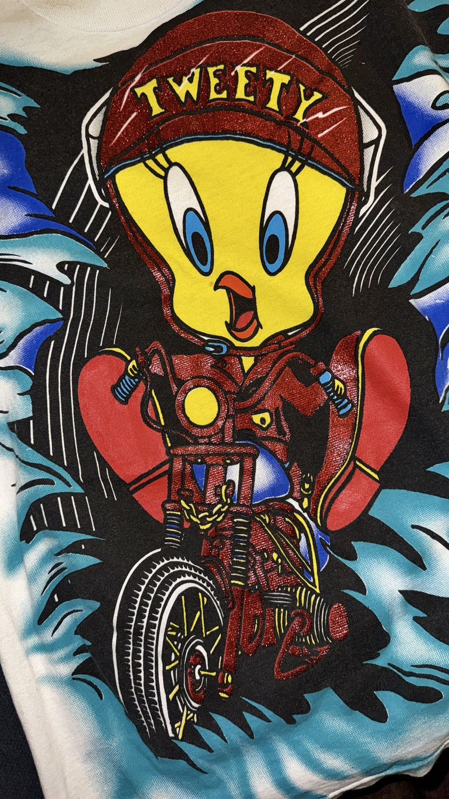 Vintage Looney Tunes Tweety Bird Spray Art Tshirt - 100% BRAND NEW Size US L / EU 52-54 / 3 - 2 Thumbnail