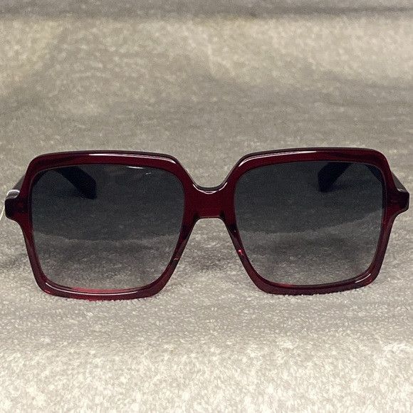 Saint Laurent Paris Saint Laurent 54mm Square Sunglasses in Brown [IN CASE] Size ONE SIZE - 2 Thumbnail