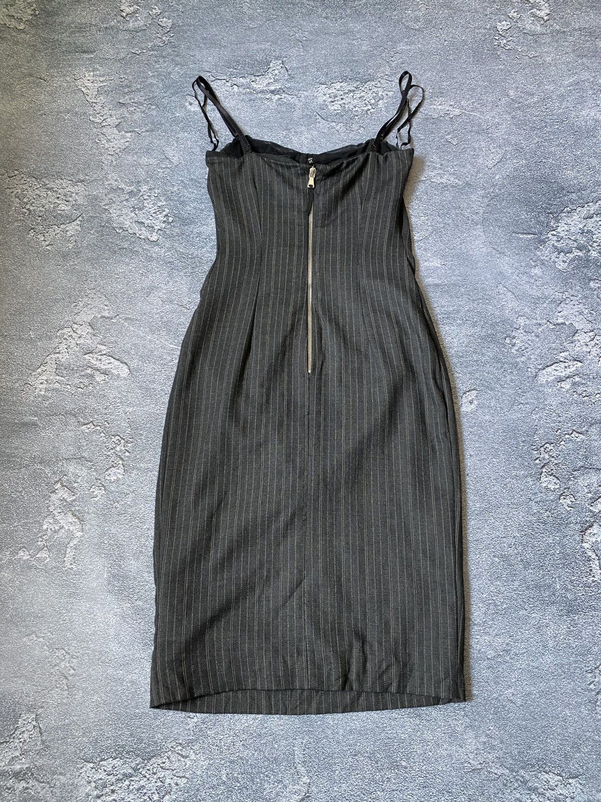 Dolce & Gabbana Dolce Gabbana pinstriped Inner Corset Bustier Draped Dress Size M / US 6-8 / IT 42-44 - 4 Thumbnail