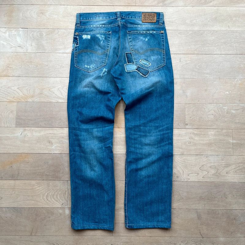 Affliction Red Bridge distressed denim jeans faded Size US 34 / EU 50 - 6 Thumbnail