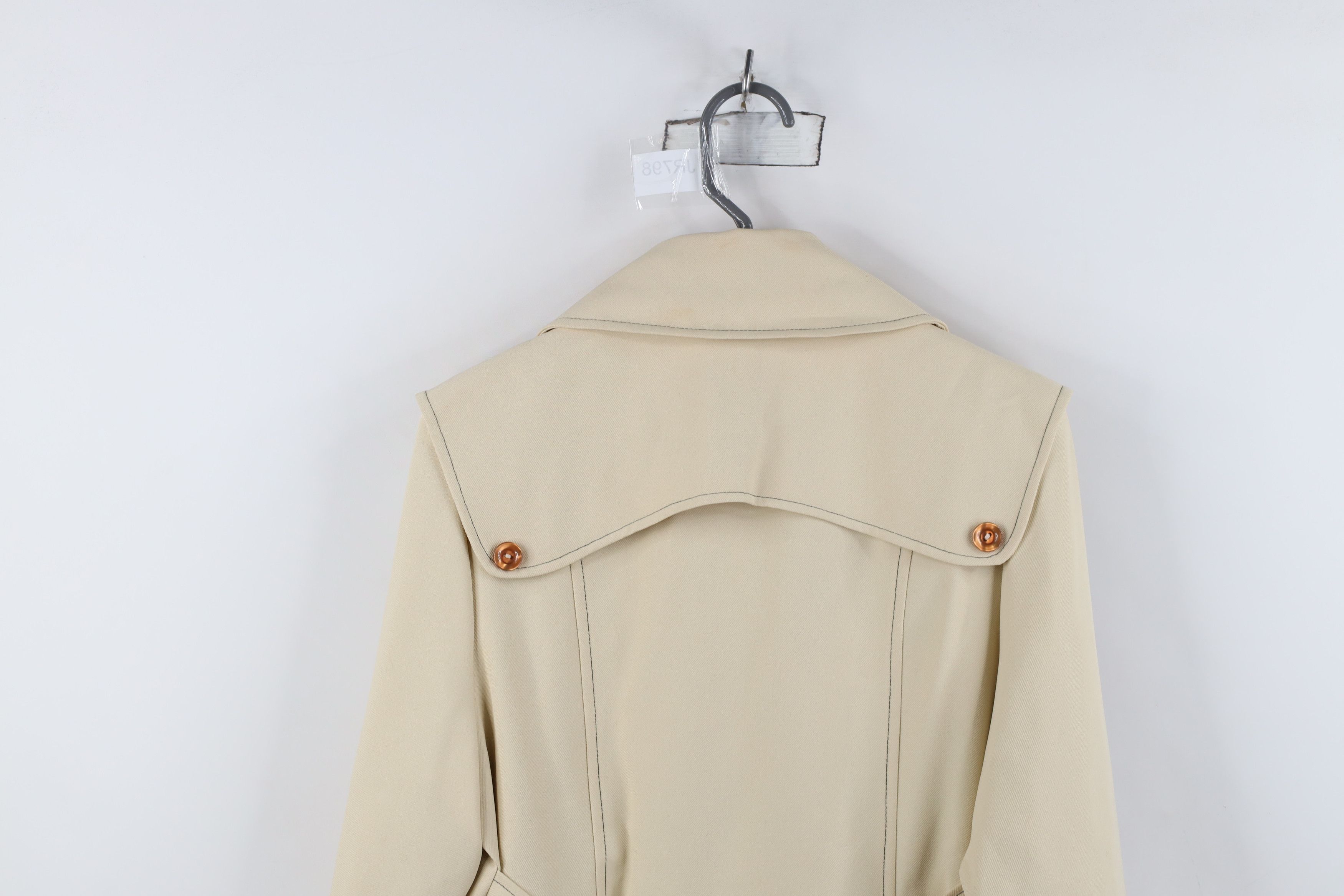 Vintage Deadstock Vintage 60s Streetwear Breasted Trench Coat Jacket Size XXL / US 16-18 / IT 52-54 - 14 Thumbnail