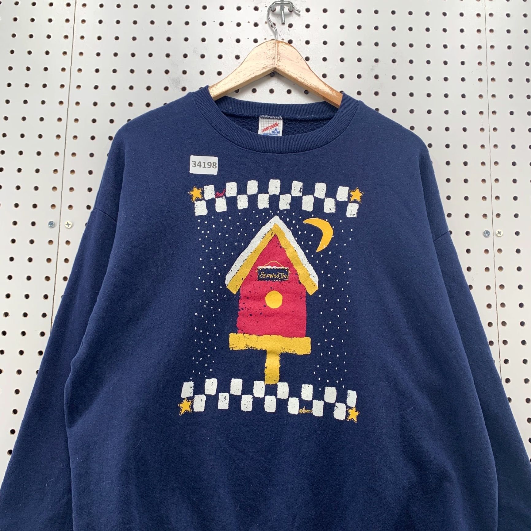 Jerzees VINTAGE 90s Bird House Grandma Sweatshirt Mens XL Blue Pullover 23.5x26.5 Size US XL / EU 56 / 4 - 5 Thumbnail